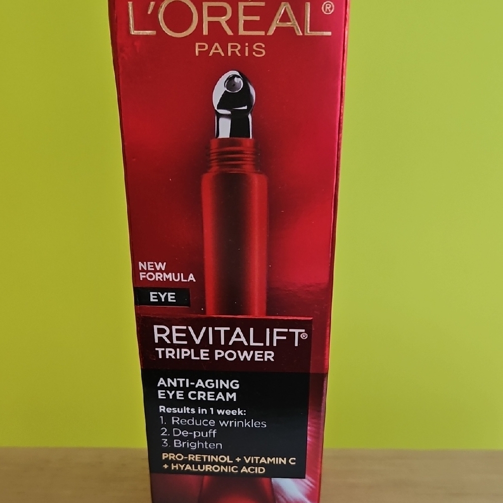 L'Oreal Revitalift Eye Cream Red Black Skincare